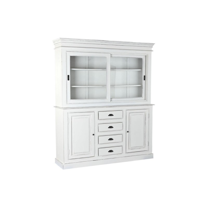 Stand Espositore Home ESPRIT Bianco Cristallo Legno di mango 170 x 45 x 200 cm