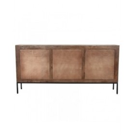 Credenza Home ESPRIT Bianco Metallo Legno di mango 180 x 40 x 85 cm