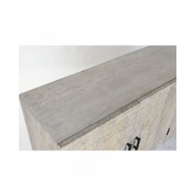 Credenza Home ESPRIT Bianco Metallo Legno di mango 180 x 40 x 85 cm