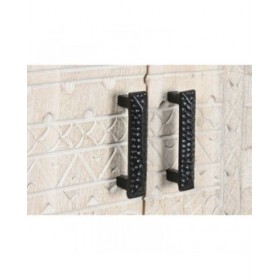 Armadio Home ESPRIT Bianco Nero Metallo Legno di mango 180 x 40 x 160 cm