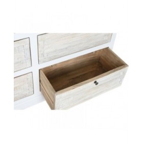 Cassettiera Home ESPRIT Bianco Naturale 150 x 40 x 100 cm