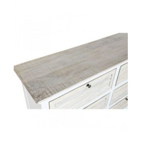 Cassettiera Home ESPRIT Bianco Naturale 150 x 40 x 100 cm