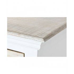 Cassettiera Home ESPRIT Bianco Naturale 150 x 40 x 100 cm