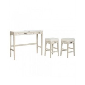 Tavolo con sedie Home ESPRIT Bianco Naturale 112 x 40 x 96 cm
