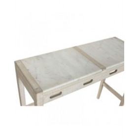 Tavolo con sedie Home ESPRIT Bianco Naturale 112 x 40 x 96 cm