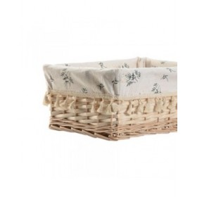 Cesto per i Panni Sporchi Home ESPRIT Naturale vimini Shabby Chic 36 x 25 x 16 cm 4 Pezzi