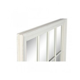 Specchio da parete Home ESPRIT Bianco Finestra 68 x 4 x 128 cm