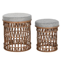 Centrotavola DKD Home Decor Marrone Bambù (58 x 58 x 9 cm)