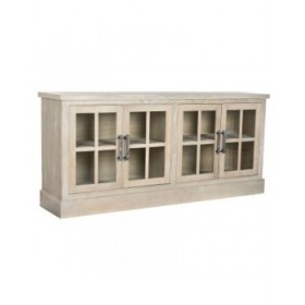 Credenza Home ESPRIT Naturale Legno Cristallo 180 x 40 x 82 cm