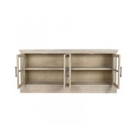 Credenza Home ESPRIT Naturale Legno Cristallo 180 x 40 x 82 cm