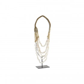 Statua Decorativa DKD Home Decor Collana Ferro Conchiglie (21 x 10 x 62 cm)