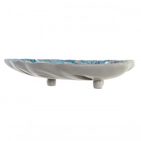 Centrotavola DKD Home Decor 43 x 36 x 9 cm Azzurro Verde 45 x 36 x 9 cm Foglia della pianta