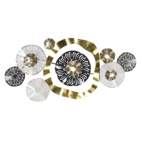 Decorazione da Parete DKD Home Decor Bianco Nero Multicolore Dorato Bianco/Nero Astratto 30 x 40 cm 121,3 x 5,7 x 57 cm