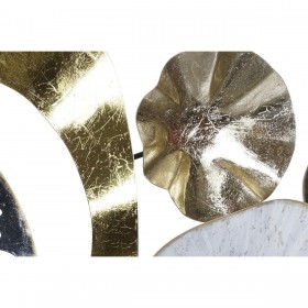 Decorazione da Parete DKD Home Decor Bianco Nero Multicolore Dorato Bianco/Nero Astratto 30 x 40 cm 121,3 x 5,7 x 57 cm