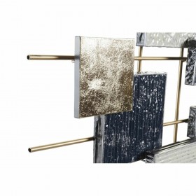 Decorazione da Parete DKD Home Decor Azzurro Bianco Dorato Astratto Moderno 110 x 6,4 x 68 cm
