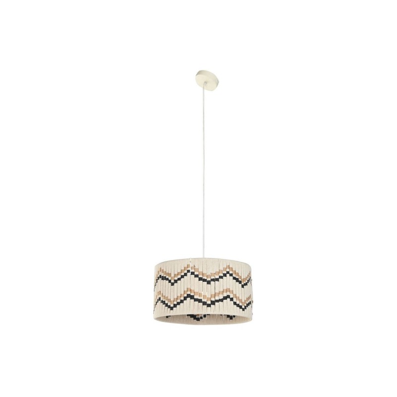 Lampadario Home ESPRIT Bicolore Rafia 50 W 39 x 39 x 21 cm