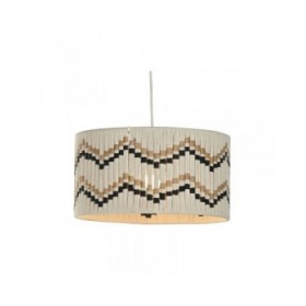 Lampadario Home ESPRIT Bicolore Rafia 50 W 39 x 39 x 21 cm