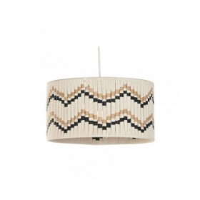 Lampadario Home ESPRIT Bicolore Rafia 50 W 39 x 39 x 21 cm