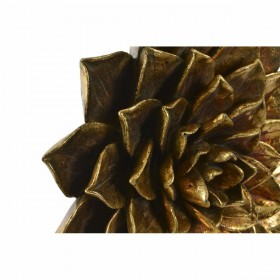 Decorazione da Parete DKD Home Decor Dorato Fiore 23 x 3 x 23 cm