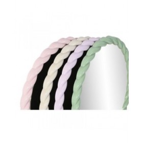 Specchio da parete Home ESPRIT Bianco Verde Rosa Lilla 44 x 3 x 44 cm (4 Unità)