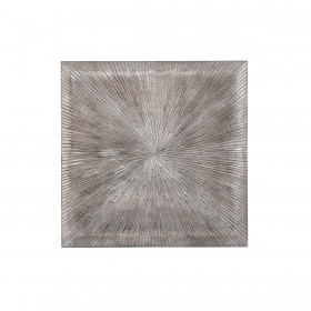 Decorazione da Parete DKD Home Decor 3D 121,5 x 2,5 x 122 cm Argentato Moderno