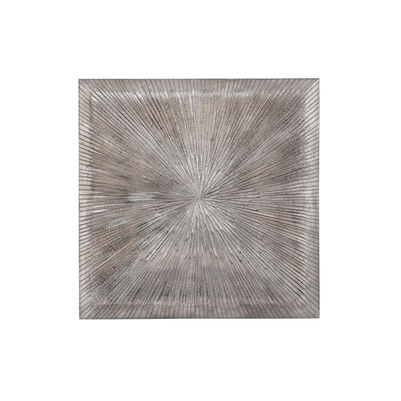 Decorazione da Parete DKD Home Decor 3D 121,5 x 2,5 x 122 cm Argentato Moderno