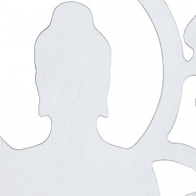 Decorazione da Parete DKD Home Decor Bianco Nero Buddha Orientale 100 x 1 x 100 cm (2 Unità)