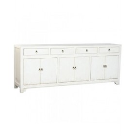 Credenza Home ESPRIT Bianco Legno di olmo 220 x 42 x 85 cm