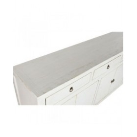 Credenza Home ESPRIT Bianco Legno di olmo 220 x 42 x 85 cm