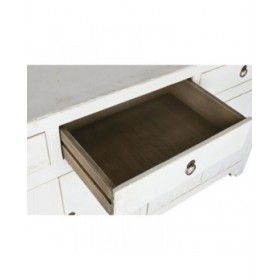 Credenza Home ESPRIT Bianco Legno di olmo 220 x 42 x 85 cm