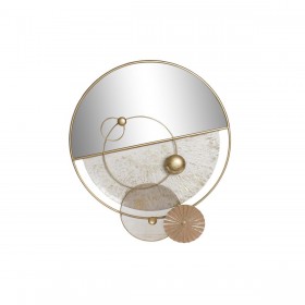 Specchio da parete DKD Home Decor Dorato Metallo Bianco Moderno (65 x 7,6 x 76 cm)