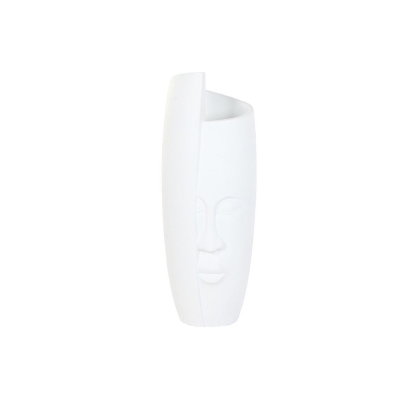 Vaso Home ESPRIT Bianco Magnesio Moderno Viso 33 x 33 x 72 cm
