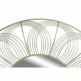Specchio da parete DKD Home Decor Dorato Metallo (60 x 4 x 60 cm)