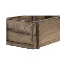 Portacandele Home ESPRIT Naturale Ferro Teca 60 x 15 x 14 cm