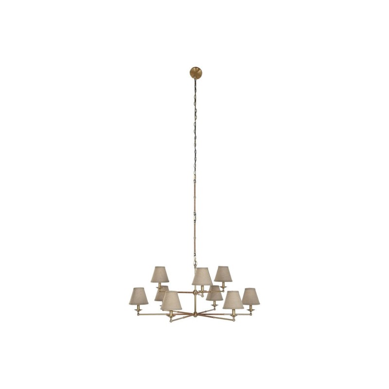 Lampadario Home ESPRIT Beige Dorato Ottone 25 W 113 x 113 x 132 cm