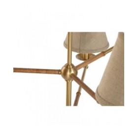 Lampadario Home ESPRIT Beige Dorato Ottone 25 W 113 x 113 x 132 cm