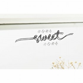 Specchio da parete DKD Home Decor Cristallo Naturale Bianco 30 x 4 x 40 cm Legno MDF Cottage (2 Unità)