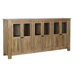 Specchio da parete DKD Home Decor Cristallo Grigio vimini Cottage (63 x 5 x 63 cm)
