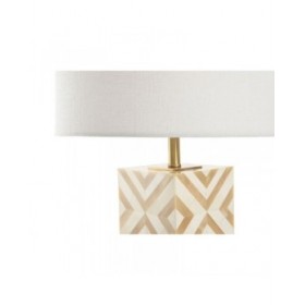 Lampada da tavolo Home ESPRIT Bianco Beige Dorato 50 W 220 V