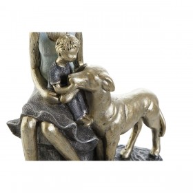 Statua Decorativa DKD Home Decor Azzurro Dorato Donna 15 x 9,5 x 18 cm