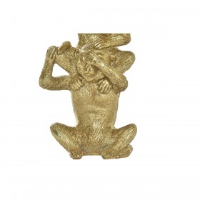 Statua Decorativa DKD Home Decor Dorato Scimmie 9 x 7 x 25 cm