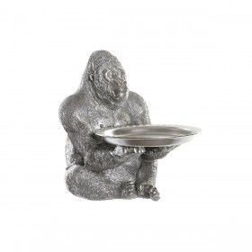 Statua Decorativa DKD Home Decor Argentato Coloniale Gorilla 38 x 55 x 52 cm