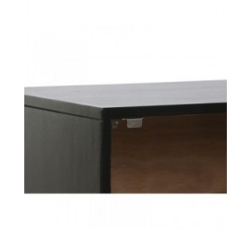 Comodino Home ESPRIT Nero Dorato 50 x 40 x 50 cm
