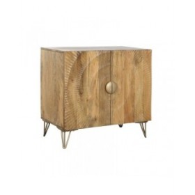 Credenza Home ESPRIT Dorato Naturale Metallo Legno di mango 81 x 45 x 75 cm