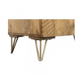 Credenza Home ESPRIT Dorato Naturale Metallo Legno di mango 81 x 45 x 75 cm