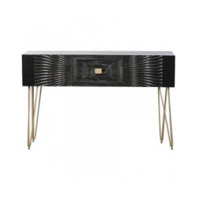 Console Home ESPRIT Nero Dorato 120 x 38 x 76 cm