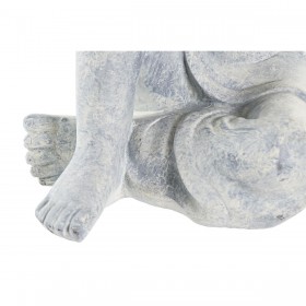 Statua Decorativa DKD Home Decor Grigio Grigio chiaro Buddha Orientale 18 x 14 x 23 cm