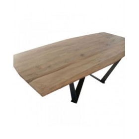 Tavolo da Pranzo Home ESPRIT Metallo Legno di acacia 220 x 100 x 76 cm