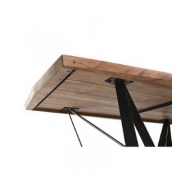 Tavolo da Pranzo Home ESPRIT Metallo Legno di acacia 220 x 100 x 76 cm