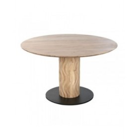 Tavolo da Pranzo Home ESPRIT Metallo Acacia 130 x 130 x 76 cm